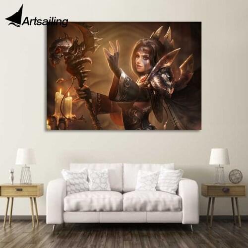 1 piece canvas art canvas painting game world of warcraft dmitriy HD printed home decor poster pictures for living room XA1671C