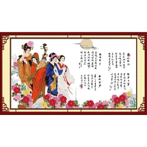 Beauties cross stitch kit people 18ct 14ct 11ct count print canvas stitches embroidery DIY handmade needlework