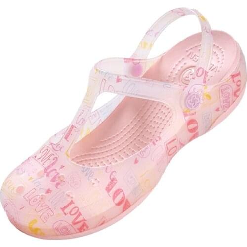 Summer Womens Transparent Platform Jelly Shoes Sandals 2021 Sanitary Clogs Wedges Hoof Woman Luxury Female Sandals Ladies Pumps