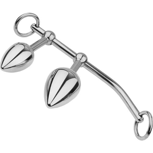 Metal Anal Plug Moving Butt Plug Adult Sex Toys For Women Men Couples Strap On Detachable Bead Smooth Insert Colon Plug Anal Toy