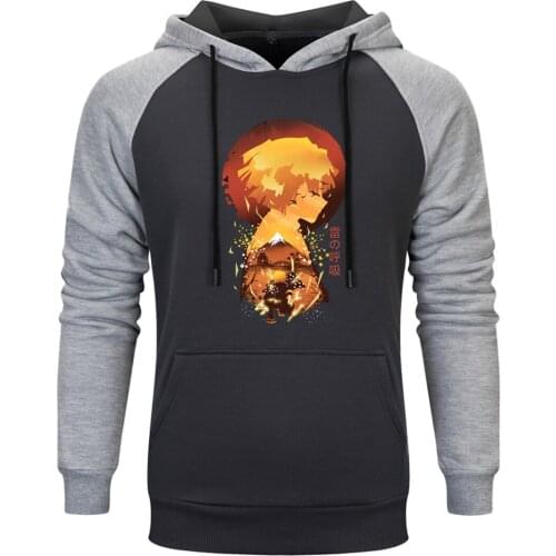 Anime Cartoon Mens Raglan Hooded Harajuku Fashion Pullovers Leisure Outwear Tops Clothing New Arrival Loose Fit Tracksuits Homme