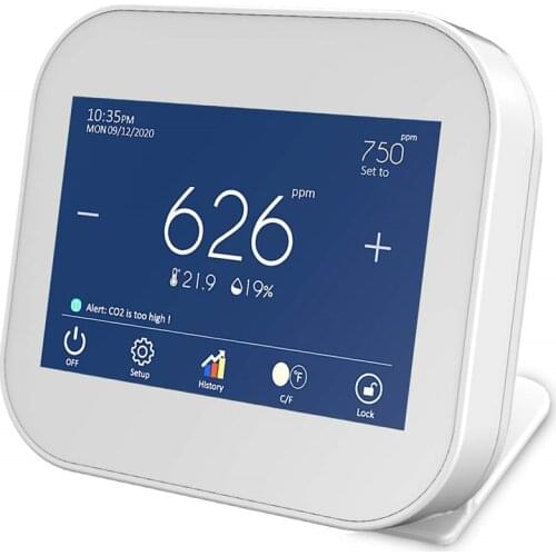 Air Quality Monitor Intelligent CO2 Meter NDIR Sensor Carbon Dioxide Meter PM2.5 Gas Detector Temperature and Humidity Monitor