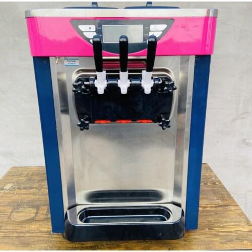 Table Top Mini Soft Serve Ice Cream Machine 3 Flavors Ice Cream Making Vending Machine For Sale