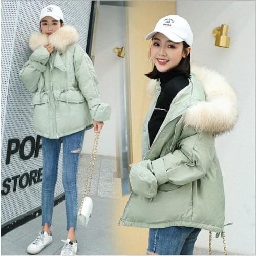 2019 Newest Casual Winter Jacket Women Parkas Short gloves Thick Warm Cotton Parkas Hooded Jackets Oversize Ladies coats Z137