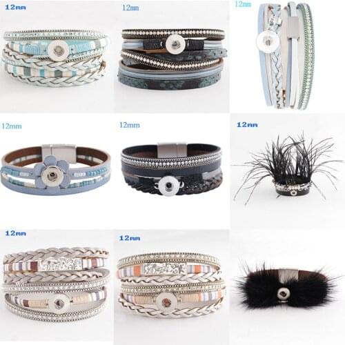 New Fashion 12mm Snap Button Bracelet DIY Jewelry KD3219