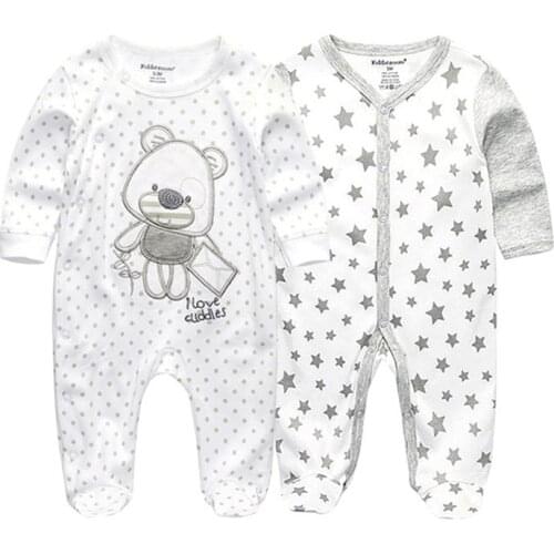 Autumn Newborn 1/2PCS Cotton Baby Rompers Pajamas Baby Boy Clothes Full Sleeve Baby Girl Clothes Cartoon Roupas de bebe