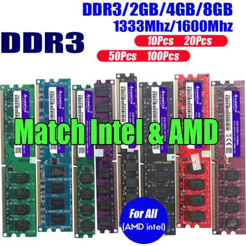 8GB DDR3 DDR2 PC3 PC2 1600Mhz 1333MHz Desktop PC DIMM Memory RAM 240 pins Compatible 4GB 2GB 12800 10600 for intel for AMD