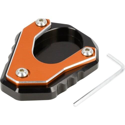 Motoforti Motorcycle Aluminum Alloy Kickstand Side Stand Enlarger Support Extension Plate Pad for Kawasaki Ninja 400 2018-2019