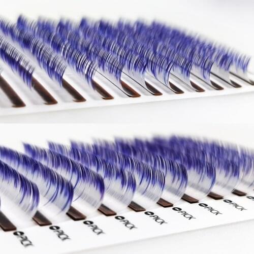 Ombre eyelashes Red Green Blue Purple Color Eyelash Extension Individual Faux Mink Ombre False Eye colored Lashes Makeup Tool