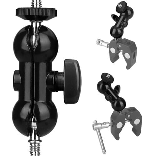 Articulating Friction Magic Arm with Ballhead 360 Degree 1/4" Screw for camera