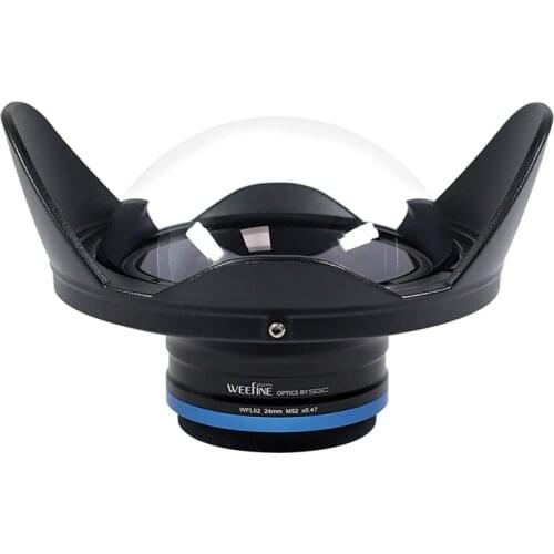 Weefine WFL02 fisheye wide angle lens M52 24mm thread for TG4 TG5 camera Housing case Underwater