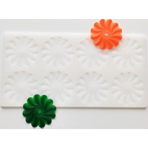 Diy Silicone Chocolate Decorative Mold 8 Vortex Fondant Candy Mould Cake Decorating Making Home Kitchen Handmade Baking Tools
