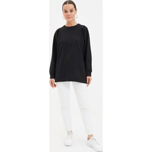 Trendyol Bike Collar Knitted Sweatshirt TCTAW22TW0088