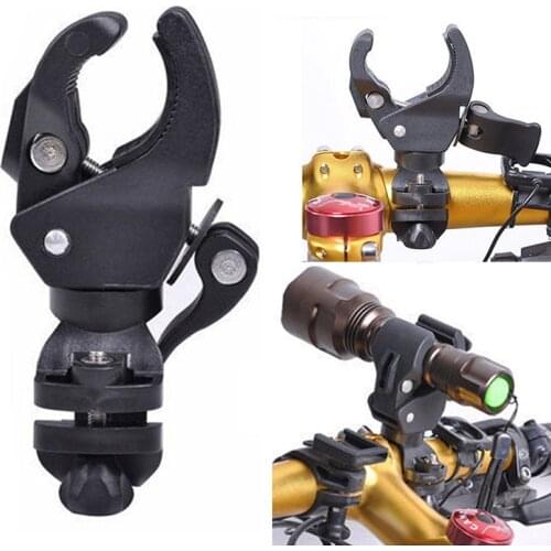 Universal 90-degree Black Rotating Bike Bicycle Handlebar Mount LED Flashlight Torch Mount Clamp Clip Holder Grip Bracket