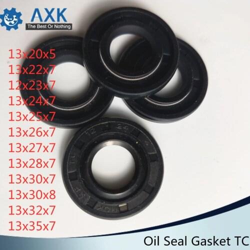 Oil Seal Gasket TC 13*20*22*23*24*25*26*27*28*30*32*35*5*7*8 mm 10Pcs Bearing Accessories NBR Skeleton Oil Seals