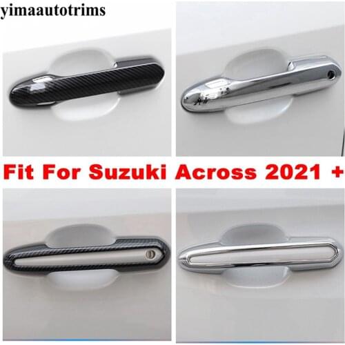 High-quality Car Outer Door Handle Bowl Protection Cover Trim ABS Chrome / Carbon Fiber Look Accessories For Suzuki Across 2021