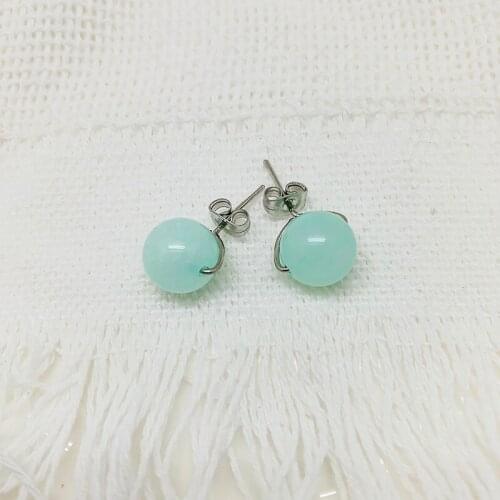 Earrings for Women New Sweet Romantic Fashion Jewelry Natural Stone Stud Earrings Cartilage Pierced Jewelry Korean Earrings