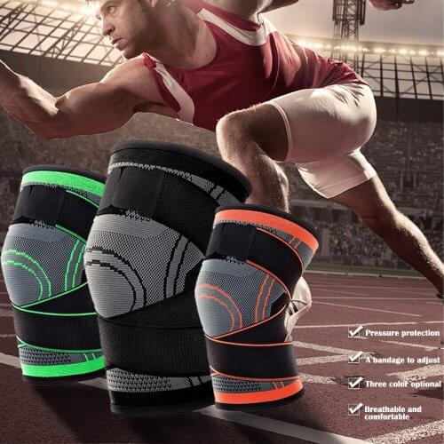 1PCS Knee Support Professional Knee Brace Support Breathable Knee Protector Protective Latex Pad Bandage Basketball Tennis Sport