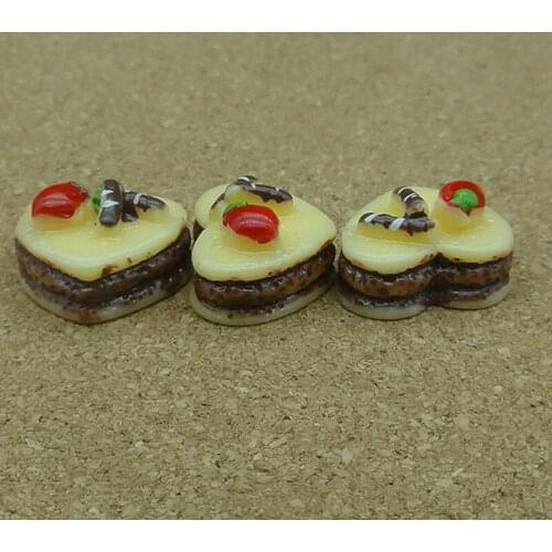1pcs/lot resin yellow chocolate strawberry cake 14mm Cabochons Scrapbooking Hair Bow Center Card Frame Making Craft DIY B005-9