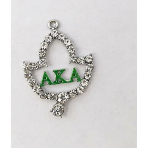 10Pcs Greek Sorority Pink Green Letter Maple Leaf Charms for Women DIY Jewelry Pendant Accessories