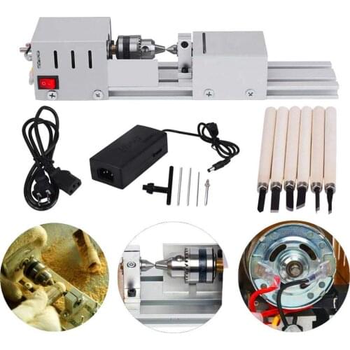 12-24V Mini Lathe Machine Tools Lathe Standard Set DIY Woodworking Buddha Pearl Grinding Polishing Mini Beads Machine