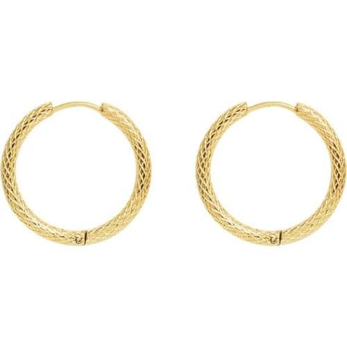 2021 Popular Thread Titanium Steel Round Womens Earrings All-match Woman Gift Fashion Jewelry For Party Drop Shipping