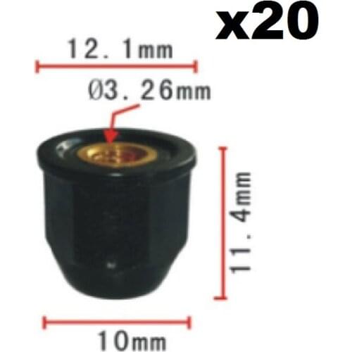 20x For Honda FANGLED NUT HOLDER ATTACHMENT CLIP / Nylon Retainer Clip