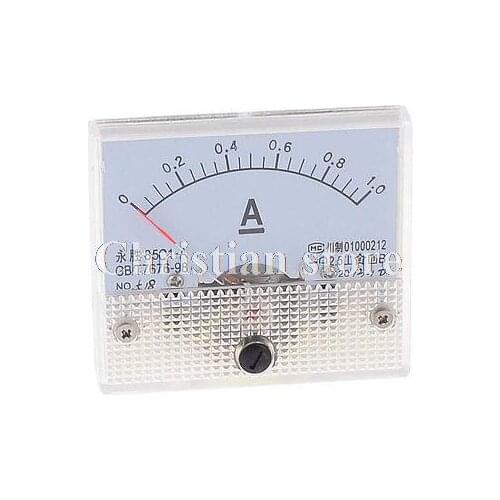 85C1-A Class 2.5 Accuracy DC 0-1.0A Analog Current Panel Meter Ammeter