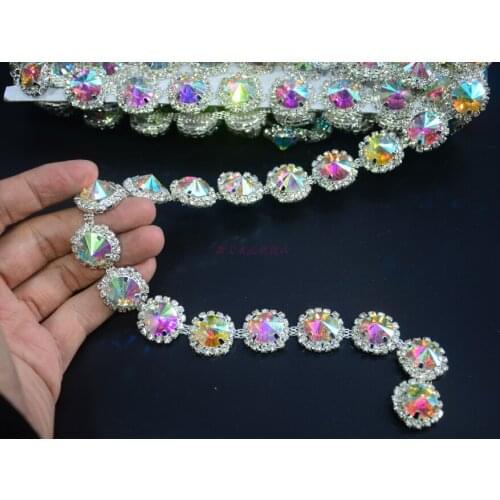 AB color round gembling rhinestone sticker sheets luxurious phone case decor Self Adhesive Scrapbooking Sticker shoes decoration