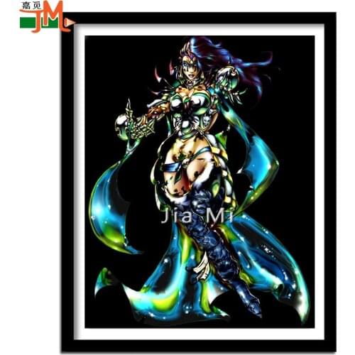 Abstract Anime Woman Diamond Painting Mosaic Full Square Round Drills Cartoon Armor Warrior Cross Stitch Embroidery Crafts Art