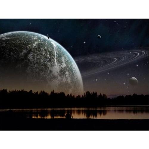 Full Round drill 5D Diy Diamond embroidery Space planet Stars Diamond Painting Cross Stitch Rhinestone Mosaic decorationZP-3078