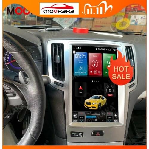 Android 9.0 64G Tesla Style Screen Car Radio GPS Navigation For Infiniti G37 G35 G25 G37S Auto Stereo Multimedia Player Headunit