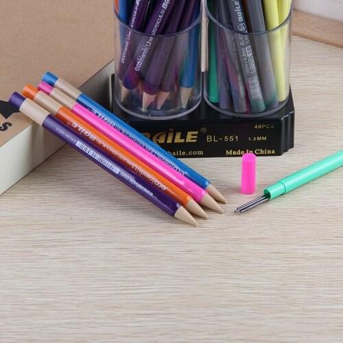 Free ship 6pcs 2.0 mm automatic pencil mechanical pencil school stationery propelling pencil Drawing activity pencil