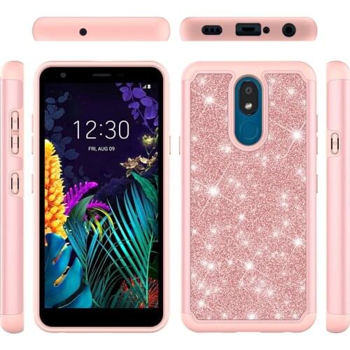 For LG K30 2019 X320 Case Glitter Shockproof Back Phone Cover For LG Aristo 4 Plus Silicone Screen Protective Bag Carrying Shell