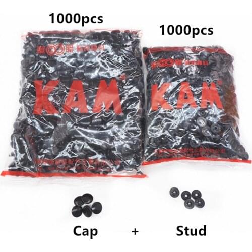 Chenkai 1000 sets T5 Size 20 Kam Round Glossy Plastic Resin Buttons fasteners Press Stud Baby Children Snaps part (Cap + Stud)