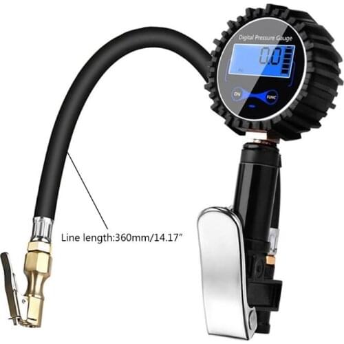Digital Tire Inflator with Pressure Gauge 200 PSI Air Chuck for Truck Car Bike