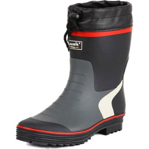 Cuculus 2021 Winter Camouflage Snow Men Boots Rain Shoes Waterproof With Plush Warm Male Casual Mid-Calf Work Fishing Boot 2119