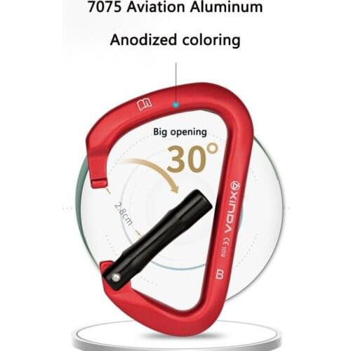 D-ring Fishing Carabiner Keychain Aluminum Alloy Outdoor Camping Climbing Snap Clip Lock Buckle