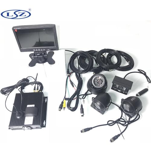 Driver to driver remote intercom support 4G GPS Truck Monitoring Suite hd 7 "car monitor infrared night vision Monitoring system