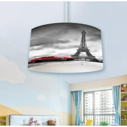 Herms Car and Eiffel Tower Pattern Chandelier Modern Chandelier-30 cm Bedroom Chandeliers,3D Printing
