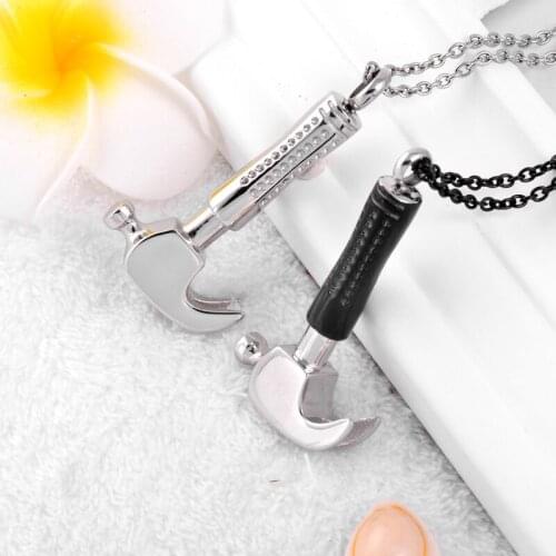 Ijd8239 Wholesale Sporty Punk Rock Stainless Steel Fashion Ash Keepsake Cremation Jewelry Pendant Necklace Women Man