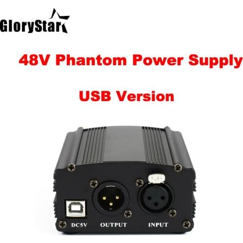 48V Karaoke BM800 Microphone Phantom Power Supply USB XLR Cannon Cable Studio Mikrofon Phantom Power For BM 800 Condenser Mic