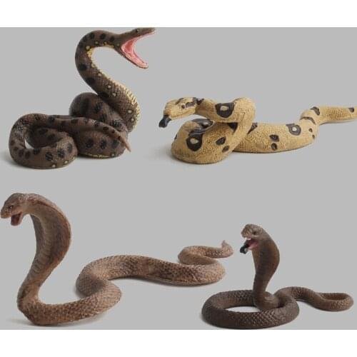 Simulation Mini Snake Cobra Python Action Figure Plastic Model Kids Toy