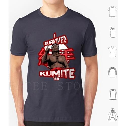 I Survived The Kumite T Shirt Cotton Men Diy Print Kumite Bloodsport Bolo Chong Li Dragon Kung Fu Jean Claude Van Damme 80S