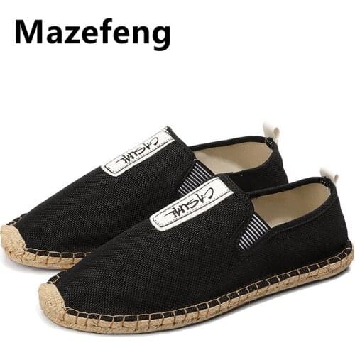 Men Loafers Soft High Quality Spring Canvas Fisherman Shoes Sneakers Men Espadrilles Trend Flats Driving Shoes Men Summer