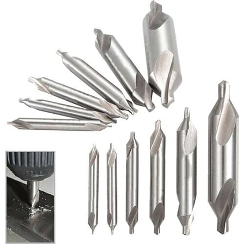 HSS Lathe Mill Center Drill Bit Tooling Set 60 Degree Angle Countersink Suitable for Positioning and Chamfering Processing