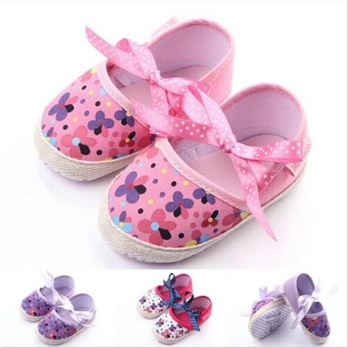 Lovely Flower Baby Shoes Anti-slip Infants First Walkers Soft Sole Toddler Girls Princess Shoes