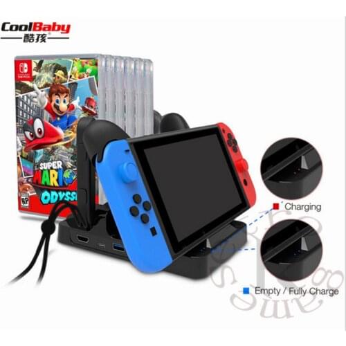 Stand Multi-function Charging Base Black Host Bracket Tray Flat Charging Multi-purpose Game Component for Nintend Switch