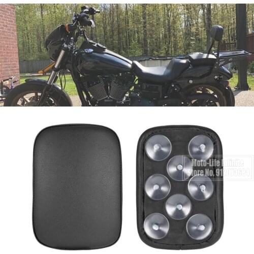 Motorcycle Rear Passenger Cushion Pillion Seat Pad Suction Cups For Harley Touring Dyna Softail Sportster XL 883 1200 XL883