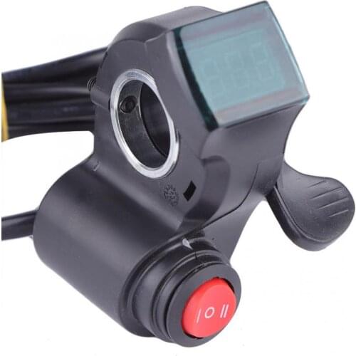 Durable Thumb Accelerator with LCD Digital Battery Voltage Display 3 ForSPEED Switch For Electric Bicycle Accessory